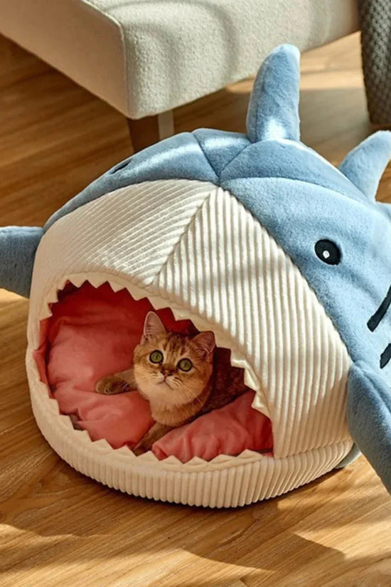 Luxury Plush Shark Pet Bed
