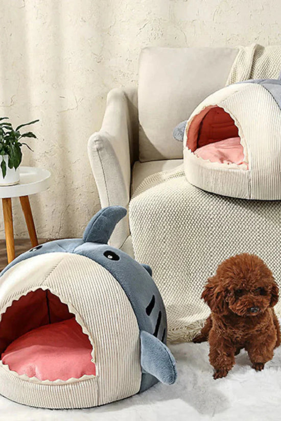 Luxury Plush Shark Pet Bed