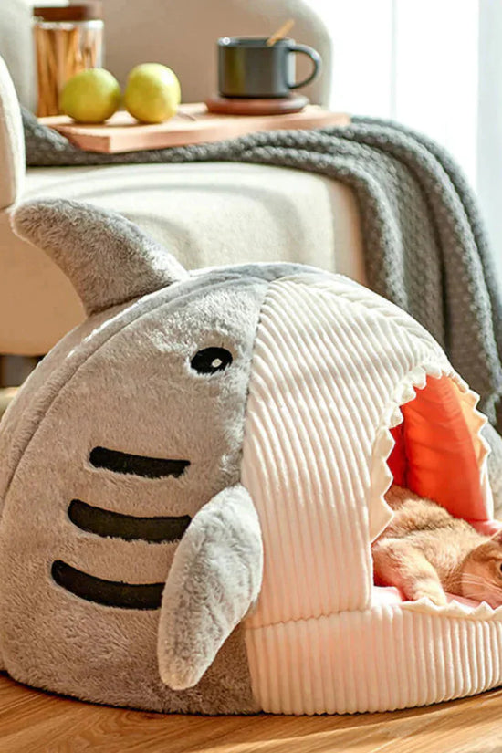 Luxury Plush Shark Pet Bed