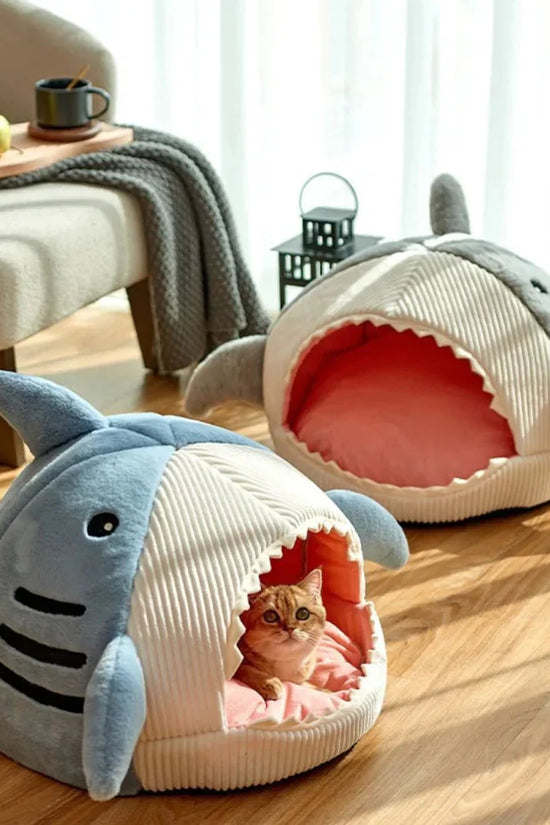 Luxury Plush Shark Pet Bed